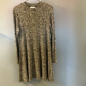 NWT Bobbie Brooks Sweater Dress Long Sleeve Green Midi Medium